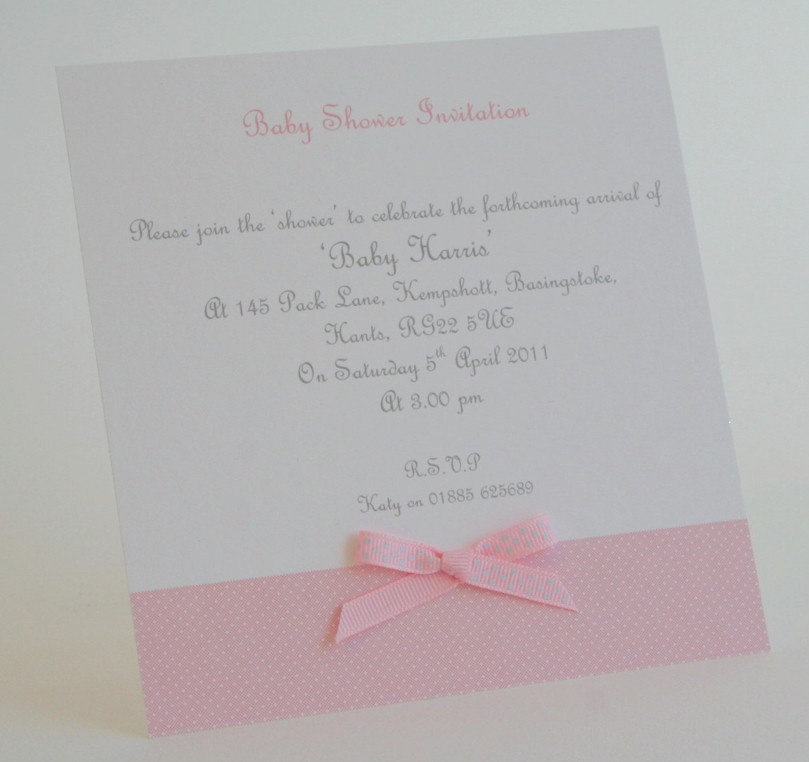 Baby Shower invitation - Polka dots