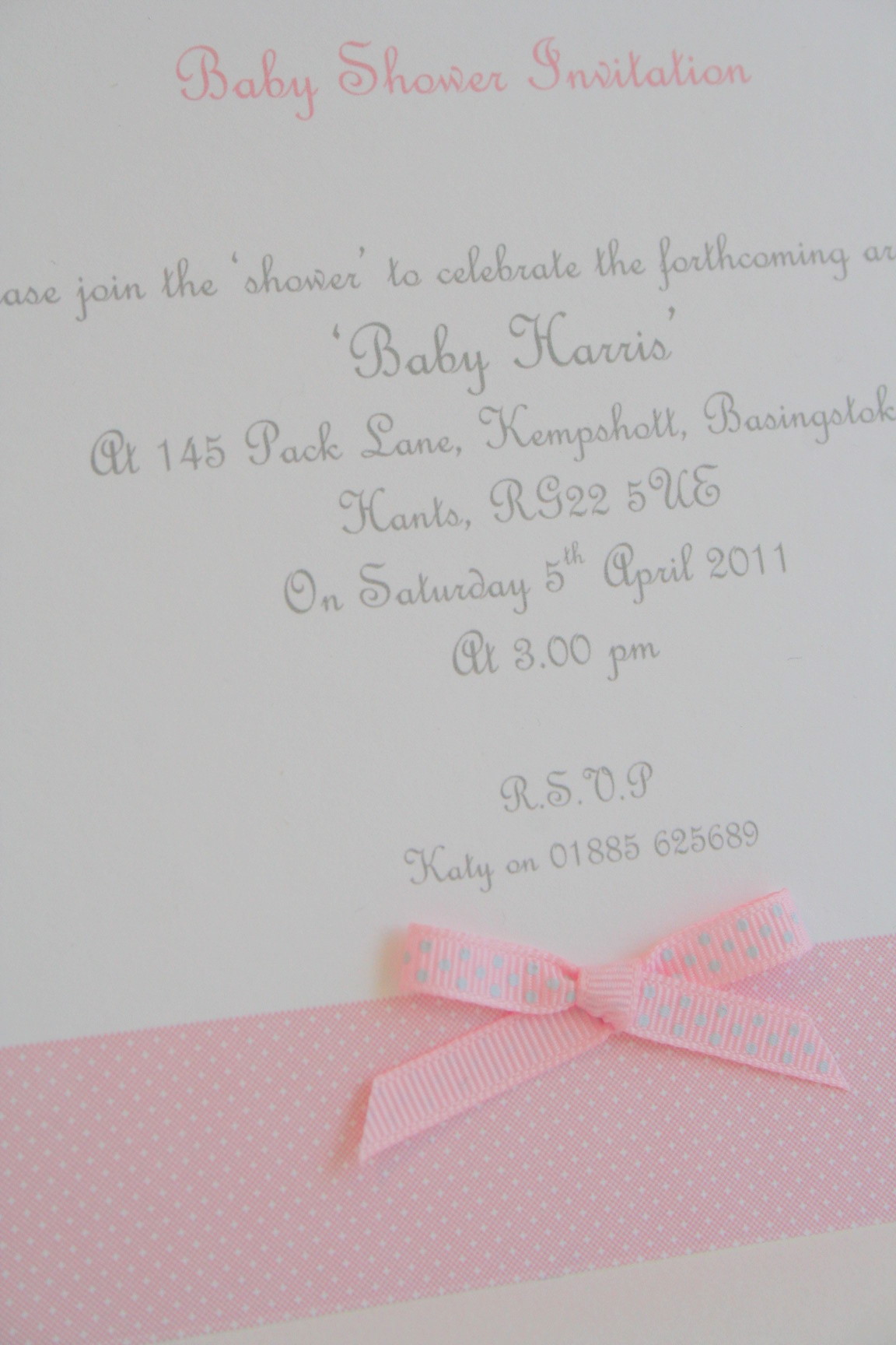 Baby Shower invitation - Polka dots