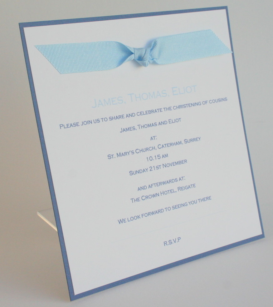 Christening Invitation - knot