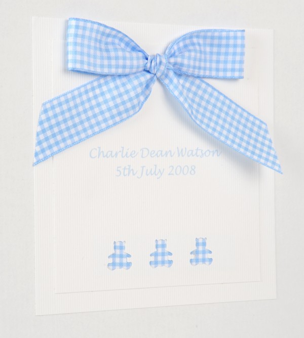 Baby Keepsake Box - Blue Gingham