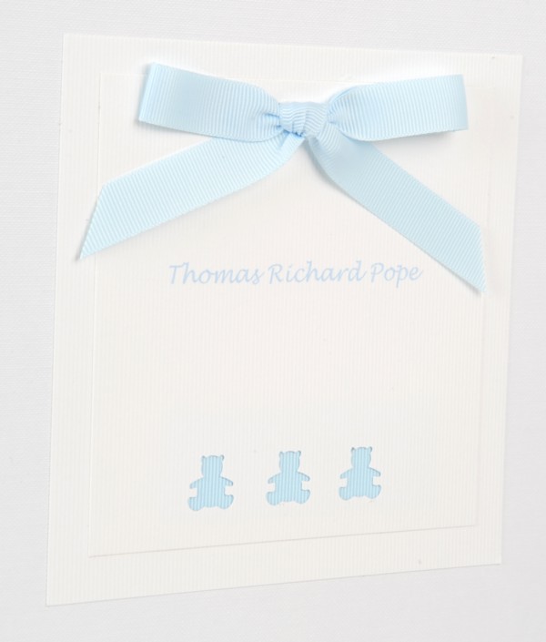 Baby Keepsake Box - Blue Teddies