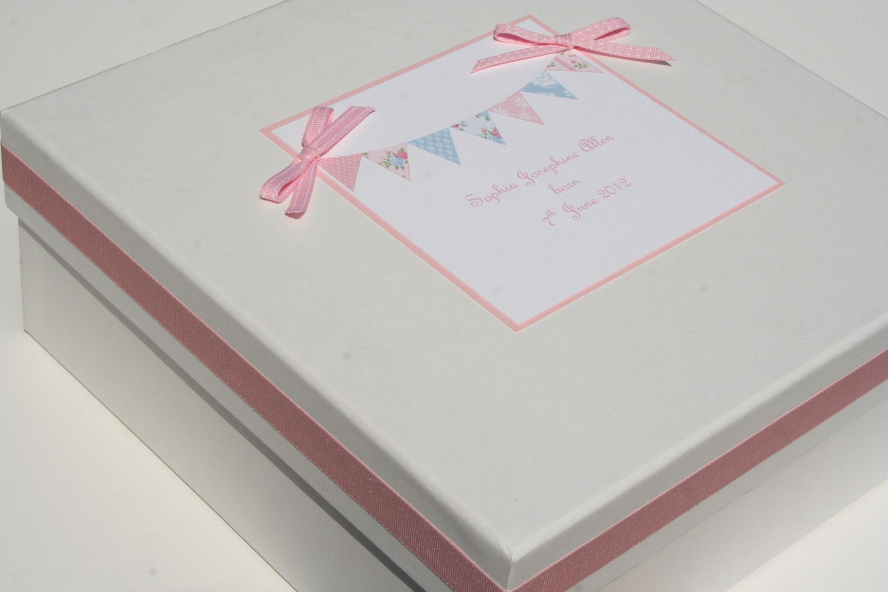 Baby 'bunting' Christening or Naming Day keepsake box