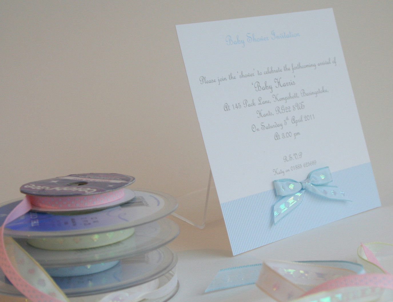 Baby Shower invitation - Candy stripes