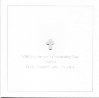 Christening Card - Silver Cross