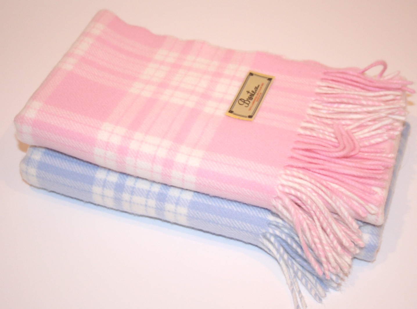 Lambswool check blanket - only 1 left and slightly faded - now �7.00