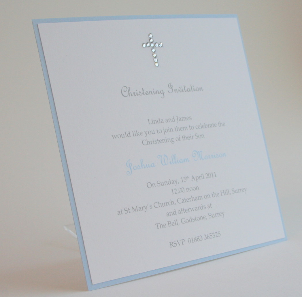 Christening Invitation - Crystal Cross