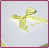 Baby Keepsake Box - Lemon Gingham