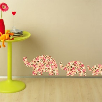 Repositionable wall stickers - elephants
